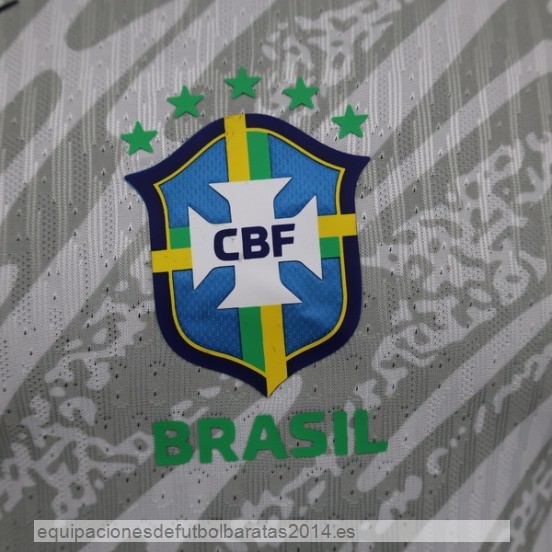 Nuevo Tailandia Concepto Portero Jugadores Camiseta Brasil 2024 Blanco Baratas